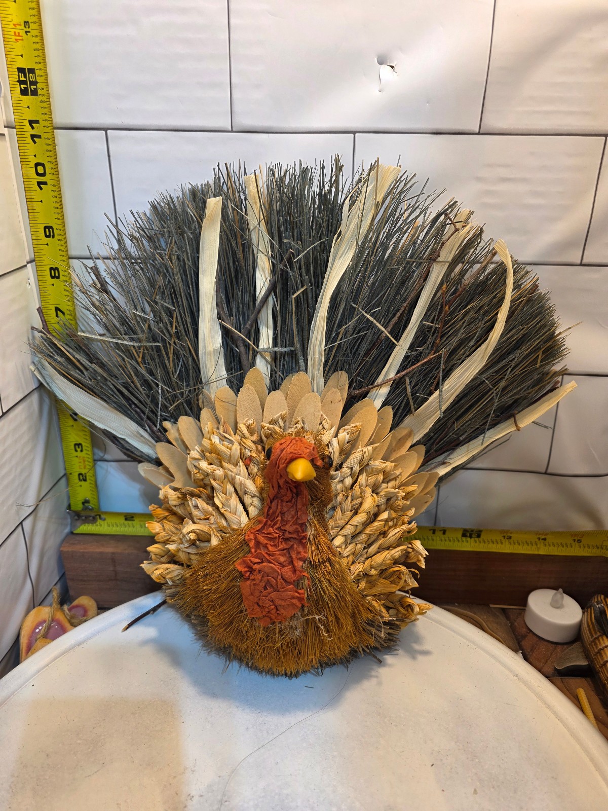 Unique Turkey vintage center piece Thanksgiving home decor