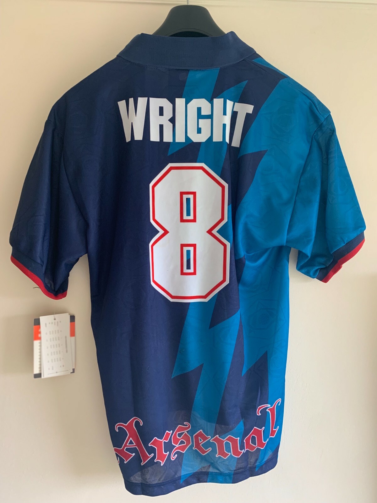 NOS BNWT Arsenal Ian Wright 8 Shirt L Large 95/96 1995 1996