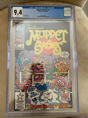 Muppet Babies #1 CGC 9.4 WP -  Marvel/ Star Comics 1985 -  Kermit - Miss Piggy