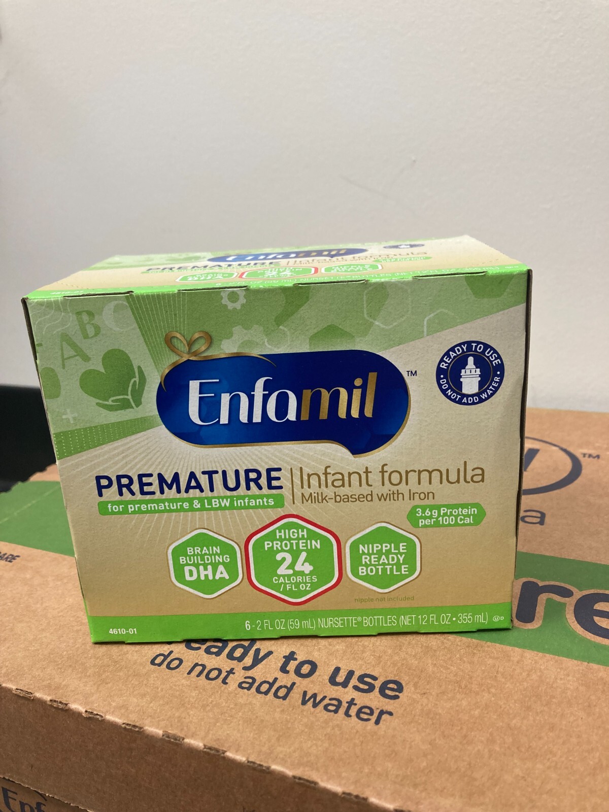 Enfamil Premature High Protein Formula Ready to Use Bottles 2 FL OZ - Case of 48