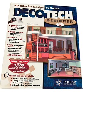 VTG 1997 DecoTech Designer 5 3D Interior Design Software New In Sealed Box