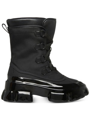 

STEVE MADDEN Женские черные дождевые сапоги на подошве с выступами и круглым носком на блочном каблуке, размер 7 м, Черный, TREN06S1