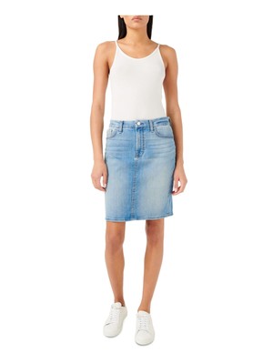 

Женская синяя джинсовая юбка с контролем живота Jen 7 By 7 For All Mankind, юниоры, Синий