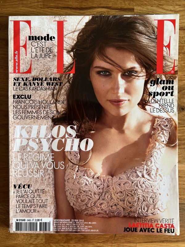 Elle French #3465 Mai 2012 - Laetitia Casta - Kardashian - Mode Dentelle Fashion