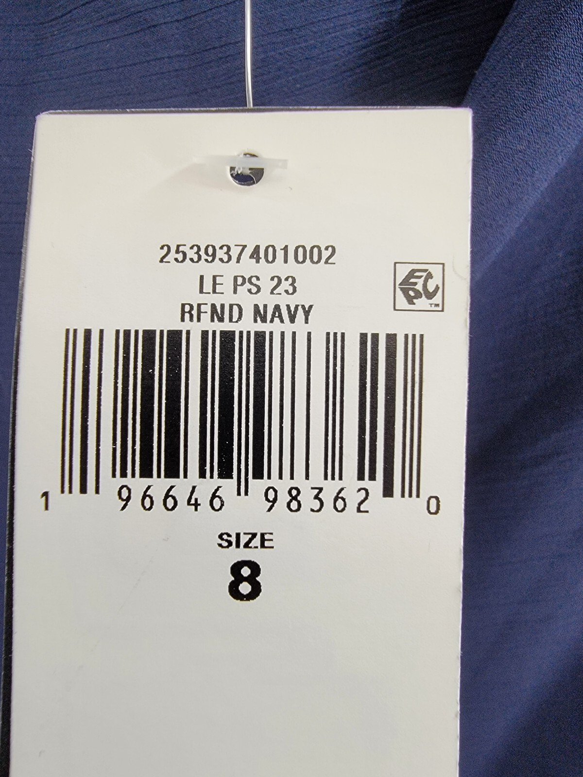 Lauren Ralph Lauren One Shoulder Mini Dress Women's 8 Navy Side Zip Closure - Picture 16 of 16