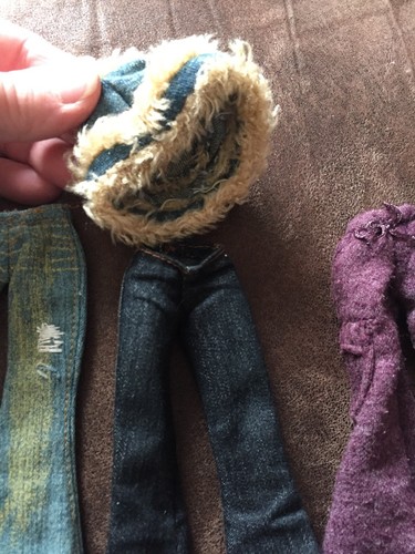 Bratz Doll Clothes Lot Jeans Plaid Pants Capri Bottoms & Hat