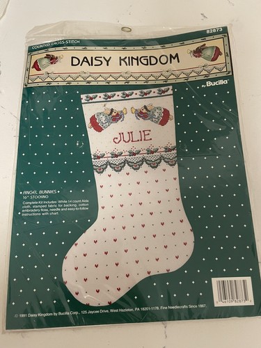 Daisy Kingdom Cross Stitch Kit Angel Bunnies Christmas