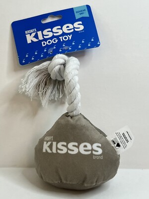 Hershey's Kisses - Plush Dog Toy - Crinkle Filling & Squeaker & Rope Brand New