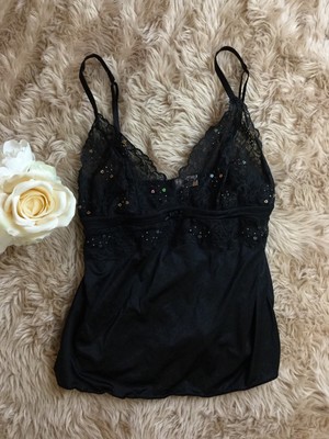 Victoria39s Secret Angels Sequin Top Lace Camisole Cami Lingerie Size Medium