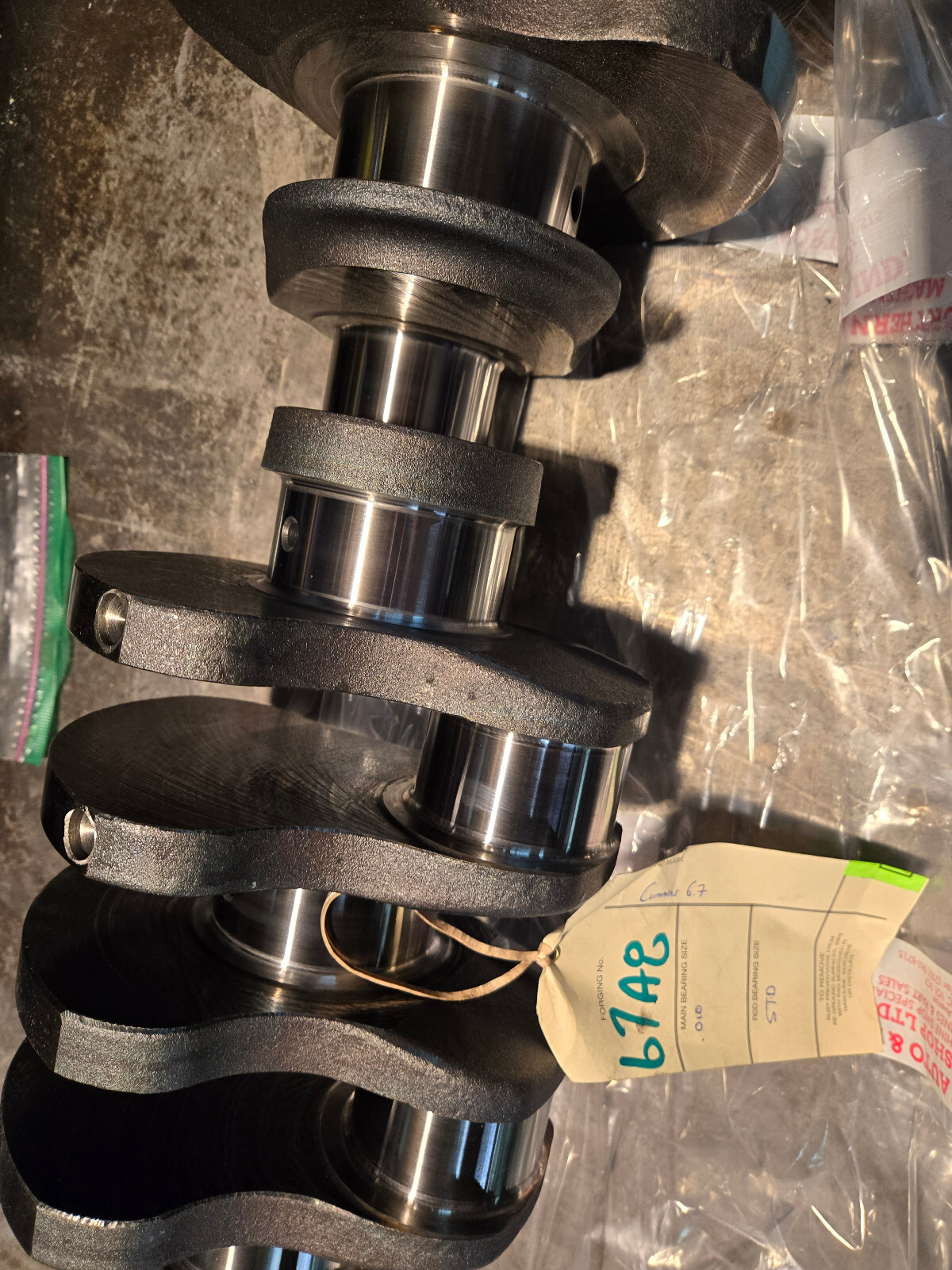 REMAN CUMMINS 6.7L CRANKSHAFT 4935613 POLISHED SONOFLUXED COMPLETE W GEAR - Picture 9 of 12