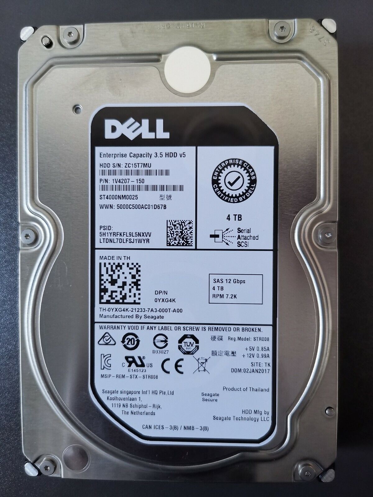 Dell Enterprise 4TB 7.2K 12G 3.5 Dell Enterprise 4TB 7.2K 12G 3.5