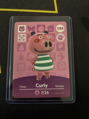 Curly # 288 Animal Crossing Amiibo Card Horizon Series 3 MINT NEVER SCANNED!