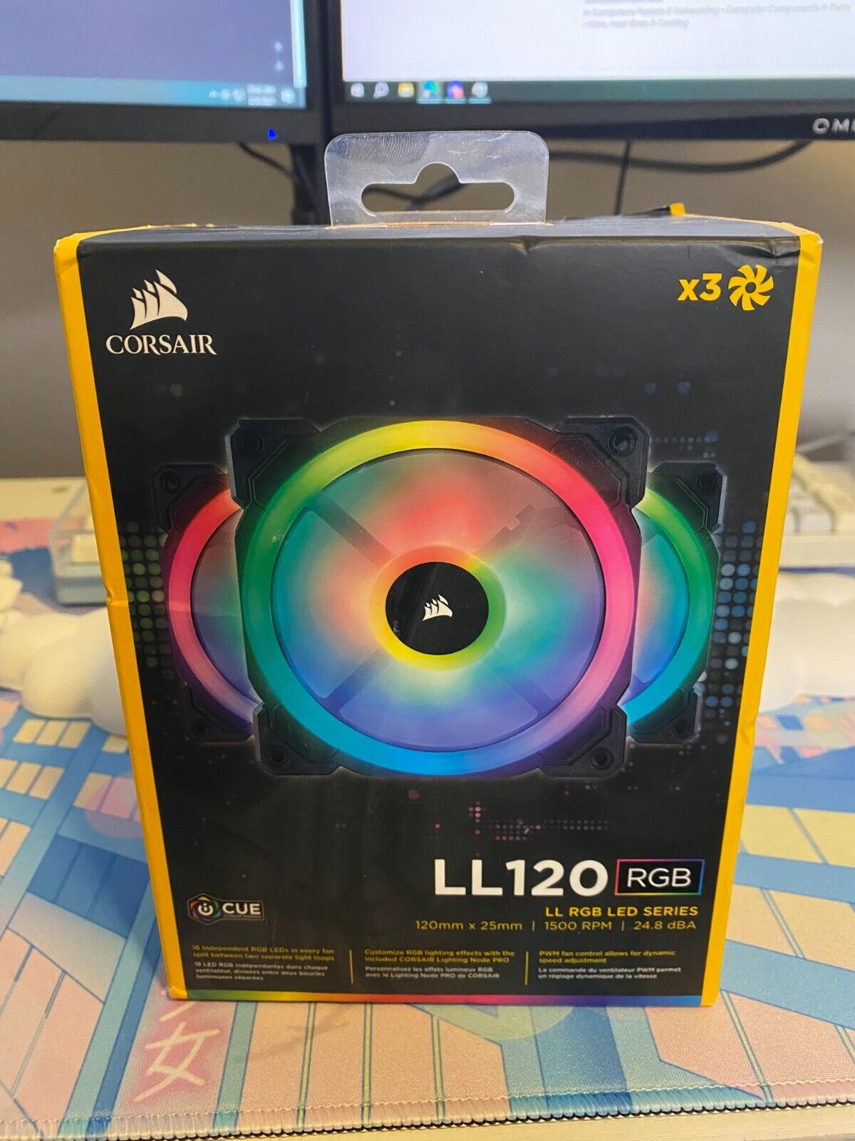 CORSAIR LL120 Dual Light Loop RGB LED PWM Fan 120mm - Pack of 3 843591032438 | eBay CORSAIR LL120 Dual Light Loop RGB LED PWM Fan 120mm - Pack of 3 843591032438 | eBay