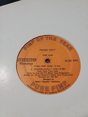 PURE PIMP LP 33 1992 Promo Andre Supafly Holloway PIMP OF THE YEAR