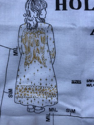 Angel Costume Cut Sew Panel Holiday Nativity Christmas Child sizes 4/6 6X/8