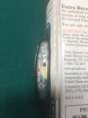 Petsafe Inground Fence Wireless Small Dog collar 300-458 & 2 New Batteries......