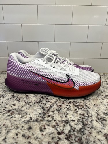 Nike Zoom Vapor 11 HC Tennis Shoes White Fuchsia Red Mens