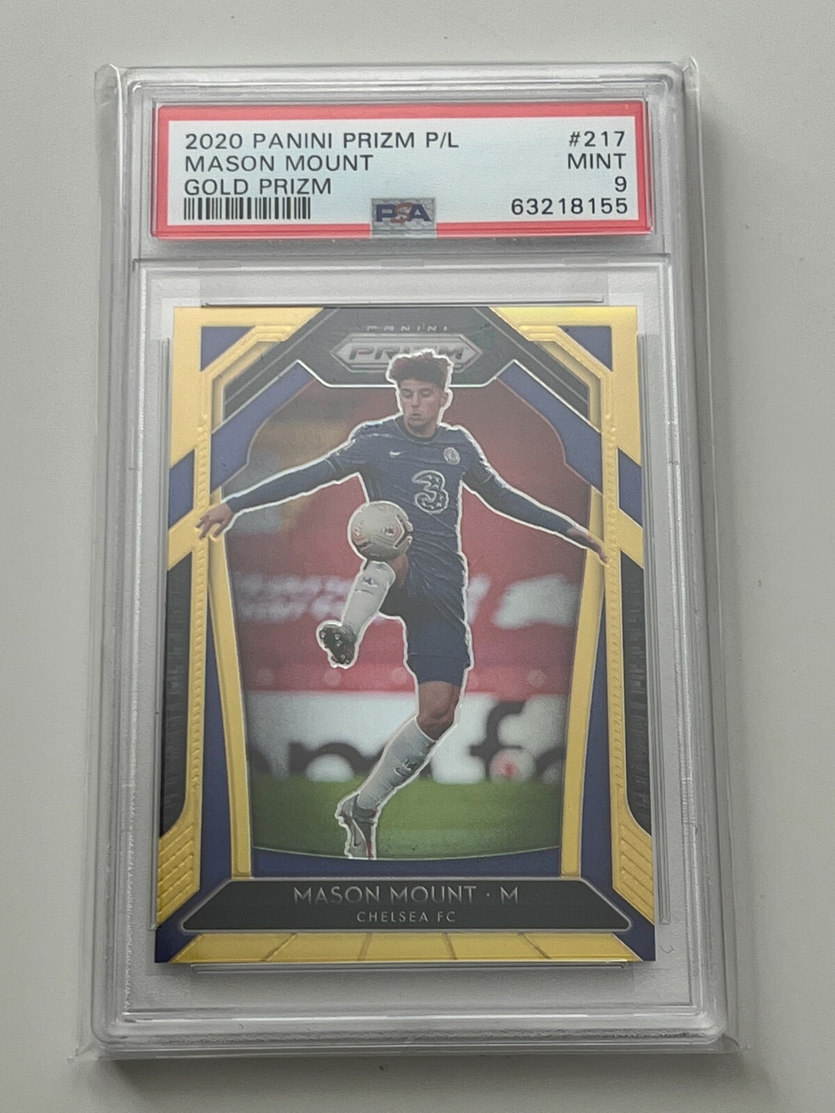 メイソン マウント 2020 Prizm Premier League EPL Mason Mount /23 Ice Prizm PSA