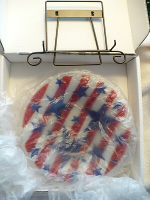 AAM- Peggy Karr Glass Bowl inc 09 stars & stripes ss09b order no 2112897 # 953  