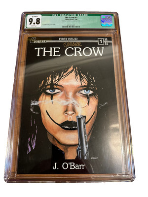 The Crow #1 CGC 9.8 1st Print 1989 Caliber Press Signed James O'Barr White Pages