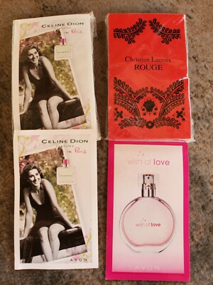 Avon Sample Cards - Celine Dion & Christian Lacroix - 20 cards, new in packages