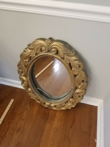 Antique/Vintage Stunning Mirror w/ crack26inches in height