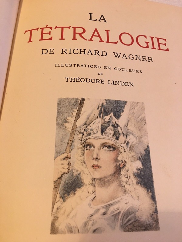 Livre Ancien Cuir Richard Wagner 1938 Â«La TÃ©Tralogie Â«Â Mythologie Allemande Rhin