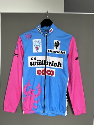 Castelli Wuthrich Bianchi Edco Full Zip Cycling Jacket sz M