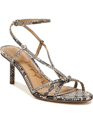 

SAM EDELMAN Женские коричнево-черные/бежевые босоножки Pippa со змеиным принтом на каблуке, размер 6,5 м, Бежевый, G9280S1