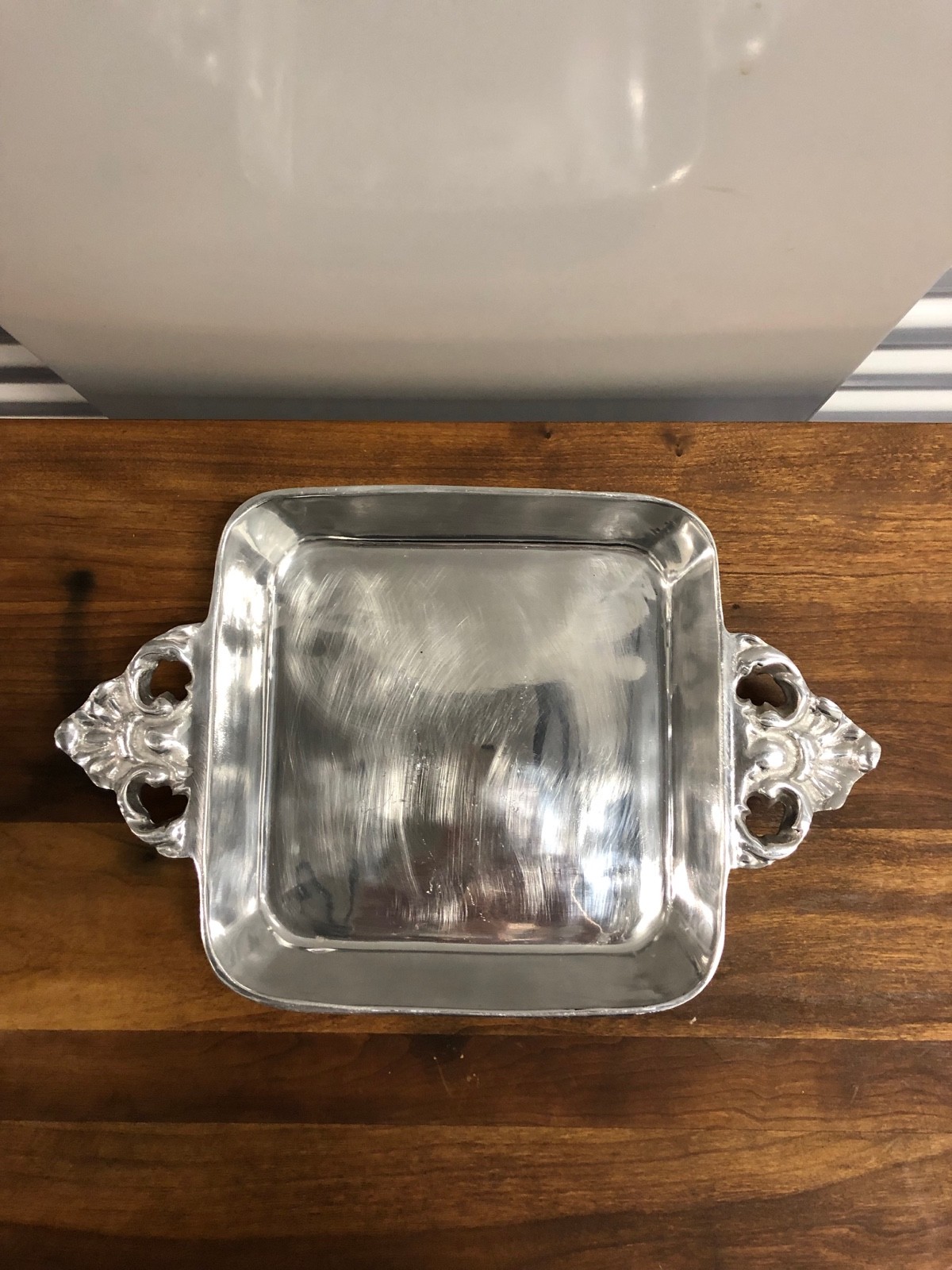 Mexican Pewter Serving Dish