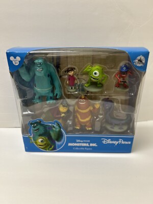 Monsters Inc Collectible Figures Set Disney Parks Mike Sully Boo Roz Randall PVC