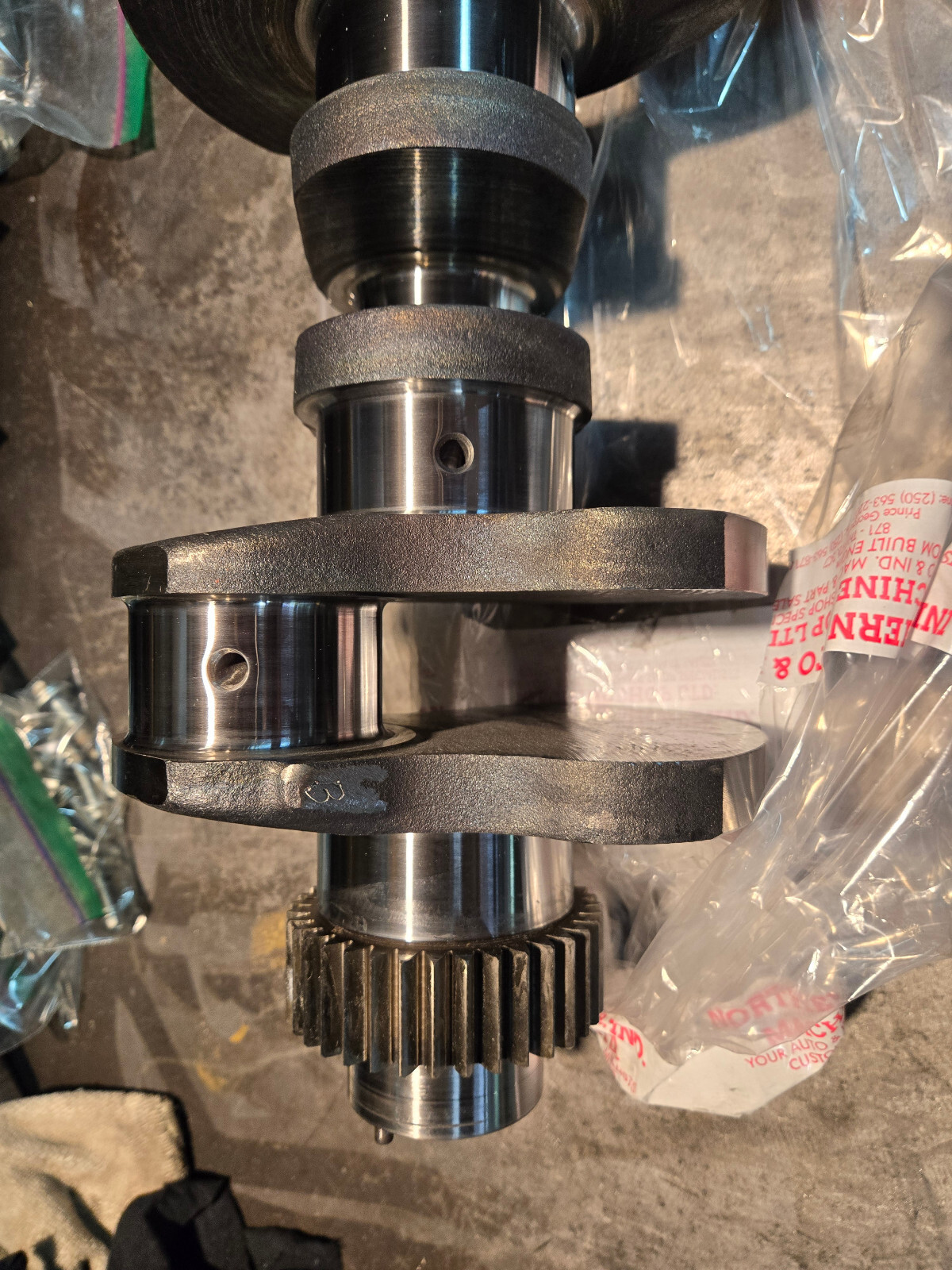 REMAN CUMMINS 6.7L CRANKSHAFT 4935613 POLISHED SONOFLUXED COMPLETE W GEAR - Picture 7 of 12