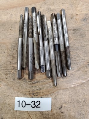 Machine Tap, #10-32 Lot of 10 quality taps, some new, some used from tool crib