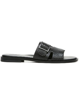 

Женские кожаные шлепанцы NATURALIZER SHOE Black Snake Faryn с круглым носком, Черный, H5155L4