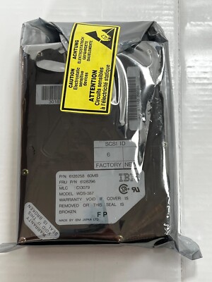 Disque Dur / HARD DRIVE IBM /  WDS-387 / 6128258 / 6128296 / 60 MB