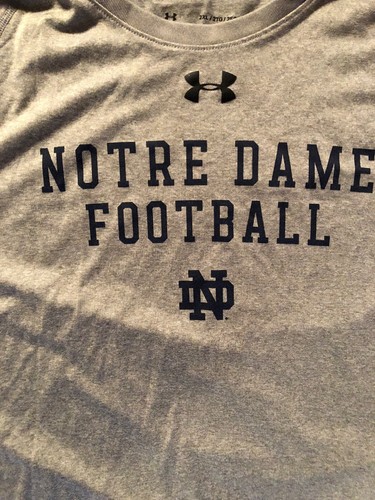 Notre Dame Football Team Issued Under Armour Shirt Irish Size 2xl