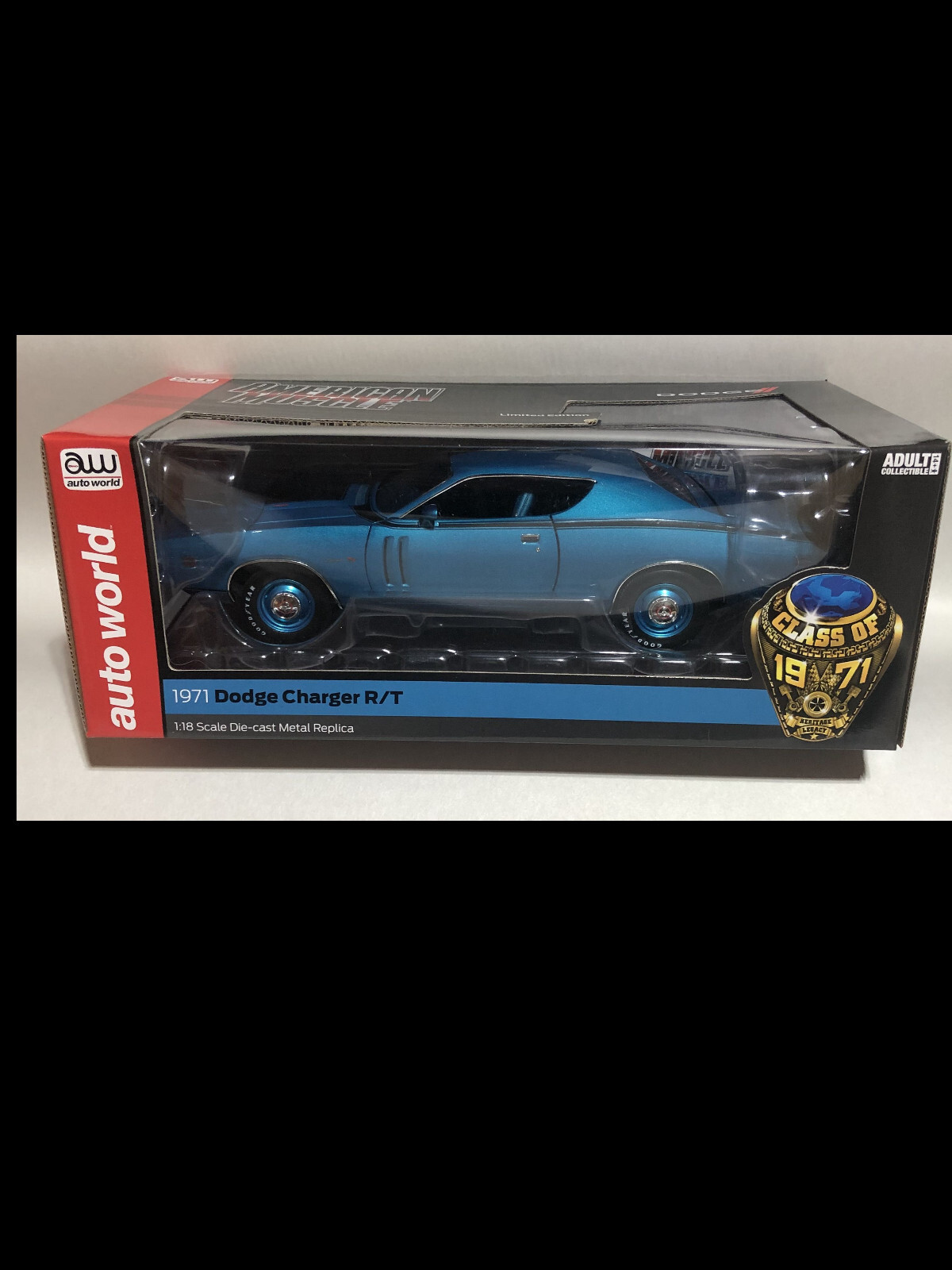 ミニカー 1971 CHARGER R/T 1971 Dodge Charger R/T TX9 Black on Black Hardtop with