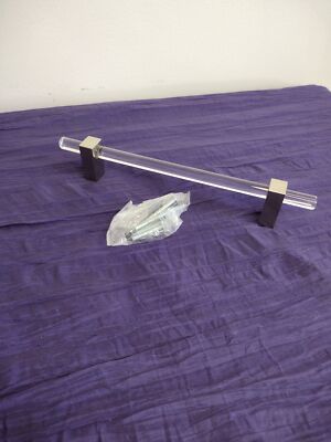 Jeffrey Alexander Acrylic Cabinet Handle - Satin Nickel (160 mm)