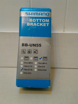 New Shimano BB-UN55 Cartridge Square Taper JIS Bottom Bracket English 73 x 107mm