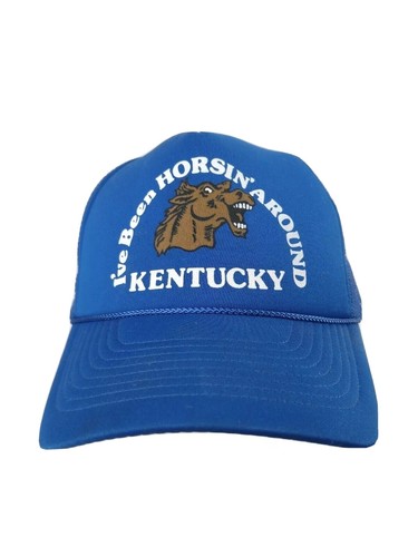 Vintage Mesh Trucker Hat HORSIN' AROUND KENTUCKY Graphic