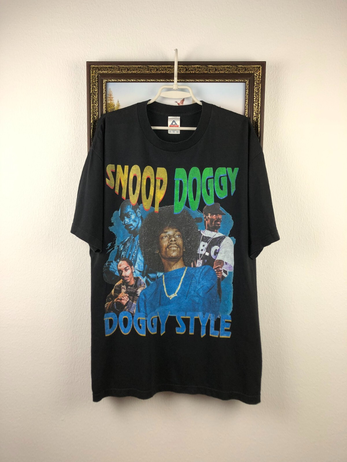 トップス 90s 93s SNOOP DOG GEM DOGGY DOGG RAP TEE Vintage 90's Snoop Dog Shirt Doggystyle Tee Men's Rap Black