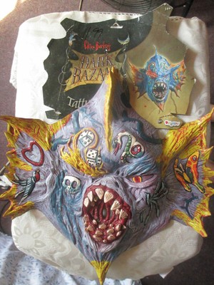 Clive Barker Dark Bazaar Tattu Furio Deluxe Merman Halloween Vinyl Half Mask New
