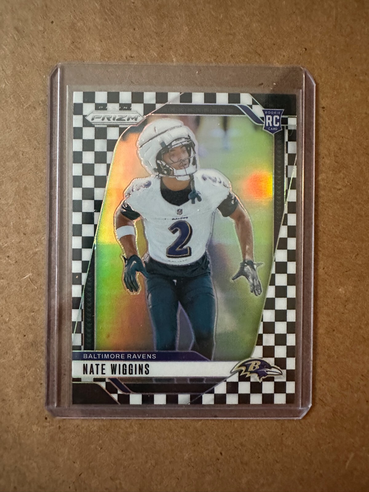 2024 Panini Prizm Nate Wiggins RC Black & White Checkerboard