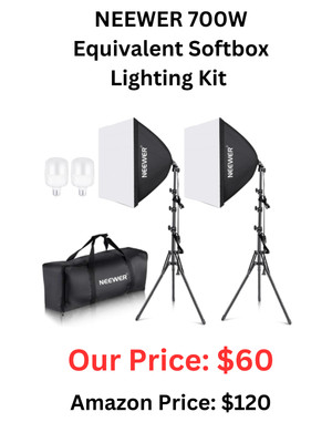 NEEWER 700W Equivalent Softbox Lighting Kit