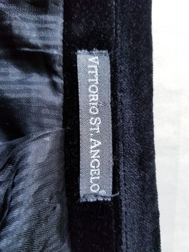 54L Black Velvet Velour Blazer Smoking Evening Jacket Coat BIG & TALL cotton