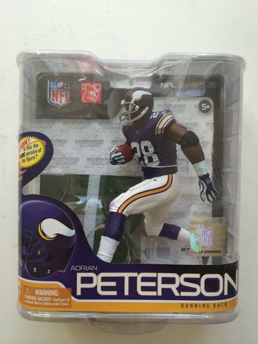 Adrian Peterson フィギュア 28番 McFarlane Toys Adrian Peterson Action Figure, Black Wrist