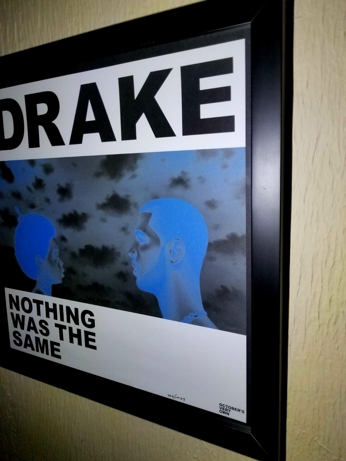 RARE, NUMBERED #434/10024 INVERTED COLORS Drake OVO NWTS 18