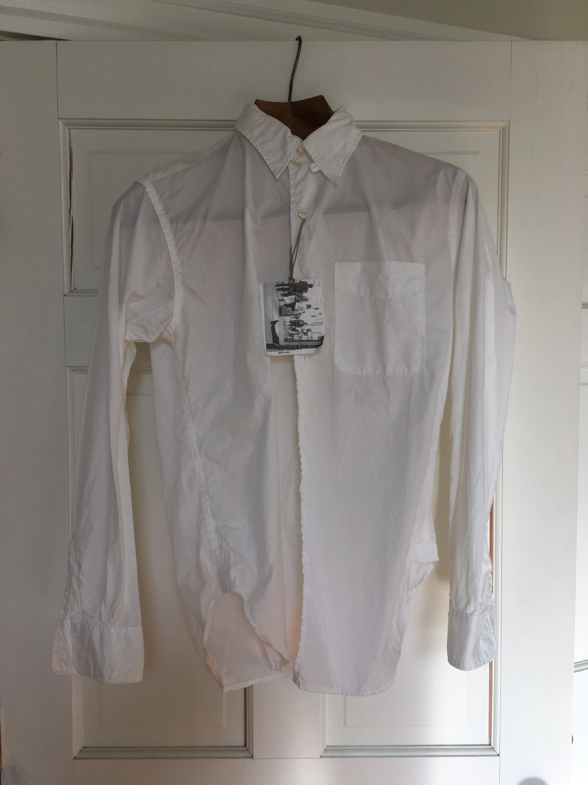 トップス Engineered Garments Shawl Shirt White Engineered Garments White Patchwork Shirt | ModeSens