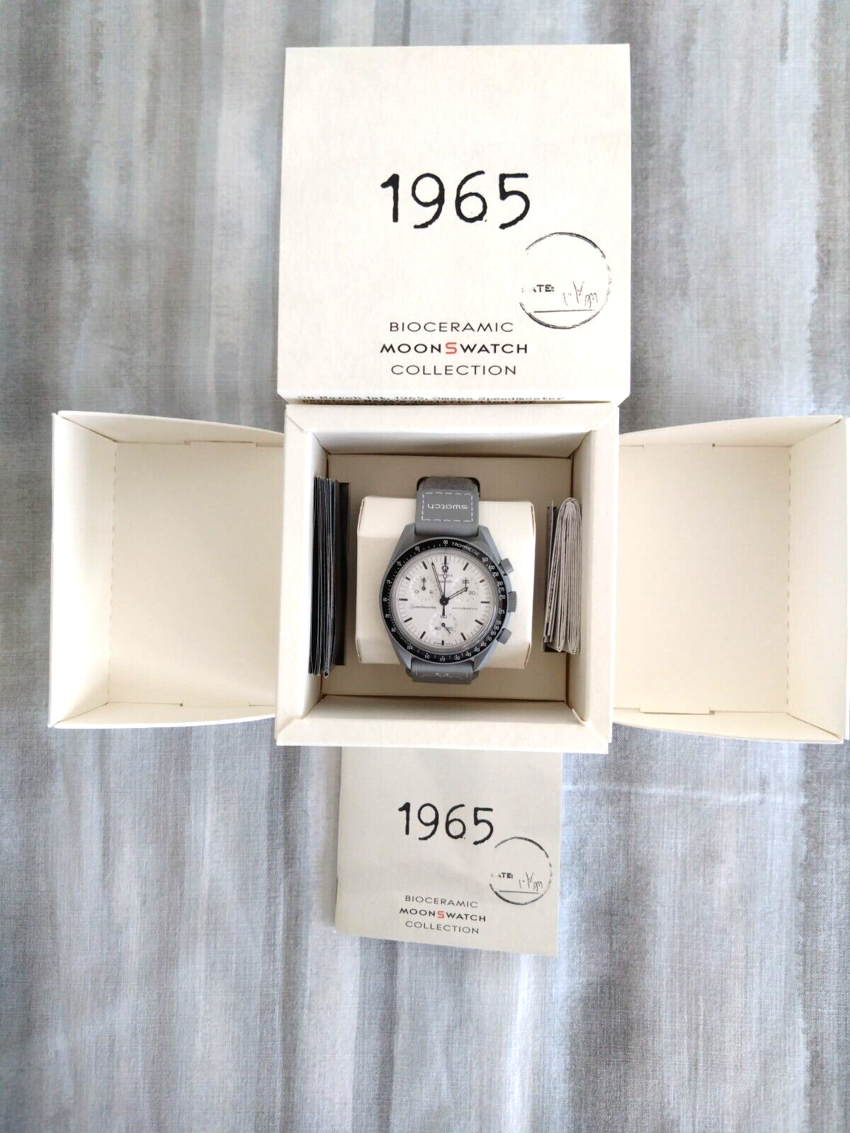 Swatch X Omega Moonswatch 1965 Model Brand New in Box | eBay Swatch X Omega Moonswatch 1965 Model Brand New in Box | eBay