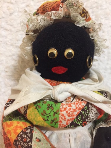 Vintage Handmade African American Primitive Folk Art Jar Sock Doll Mammy